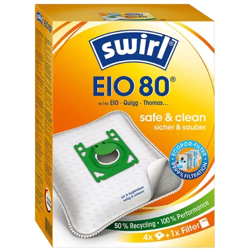 Sac d'aspirateur EIO 80 - Avec filtre MicroporPlus - Swirl photo du produit