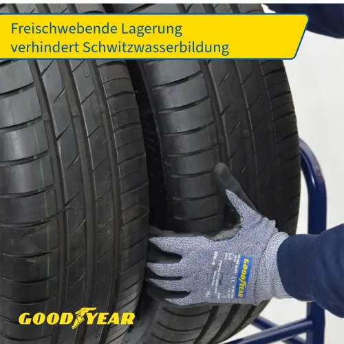 GOODYEAR Rayonnage pour pneus de voiture, pour 4 pneus, bleu photo du produit