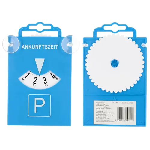 uniTEC Disque de stationnement avec ventouses, bleu photo du produit