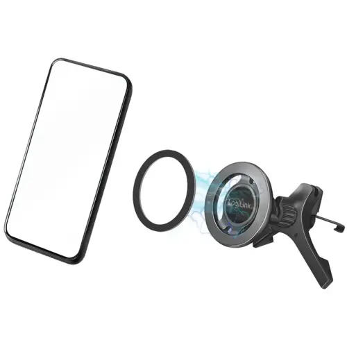 LogiLink Support magn&eacute;tique 3 points pour smartphone, noir photo du produit