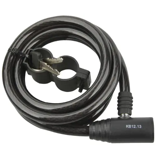 FISCHER Câble antivol pour vélo, longueur: 1.800 mm, noir photo du produit