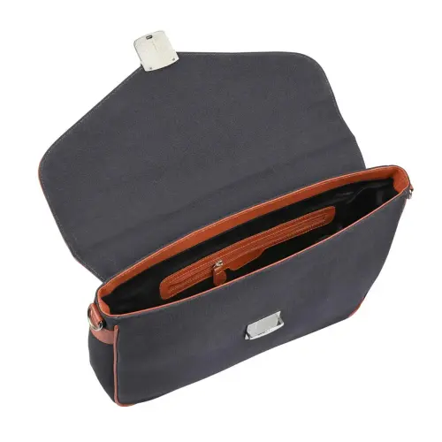 Sacoche fermoir metal - cuir S1829 - 30x27x05 cm - Quo vadis photo du produit