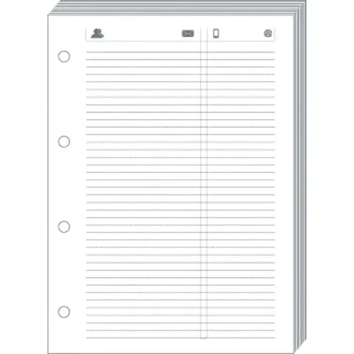 Feuilles téléphone T17 blanc recharge - 10x17 cm - Non lignées - Quo vadis photo du produit