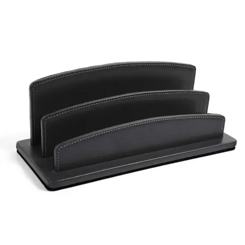 Trieur cuir demi rond Satiny - 26x10,5x10,5 cm - Quo vadis photo du produit