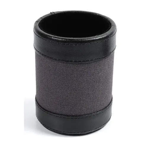 Pot &agrave; crayons - cuir S1829 - 10x7 cm - Quo vadis photo du produit