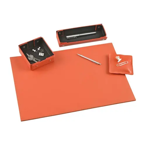 Kit de bureau - Cuir Satiny - 46x31x3,5 cm - Quo vadis photo du produit