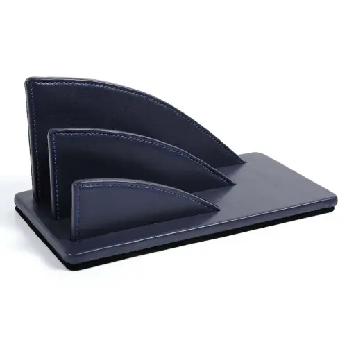 Trieur cuir &eacute;ventail cuir Satiny - 23,5x10,5x10,5 cm - Quo vadis photo du produit
