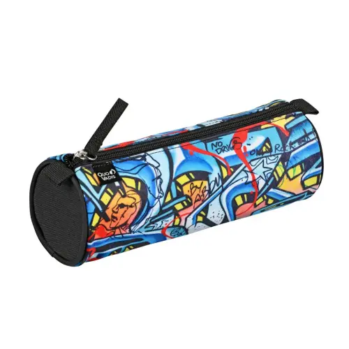 Trousse ronde Graffiti - 23x8x8 cm - Quo Vadis photo du produit