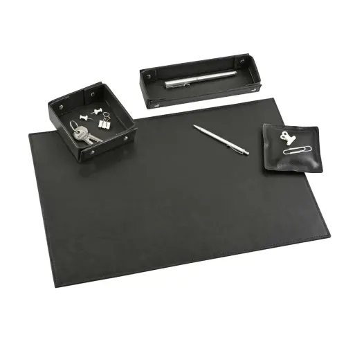 Kit de bureau - Cuir Satiny - 46x31x3,5 cm - Quo vadis photo du produit