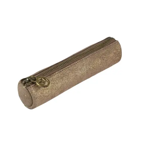 Trousse mini ronde - Cuir Julo - 17x3,5 cm - Quo vadis photo du produit