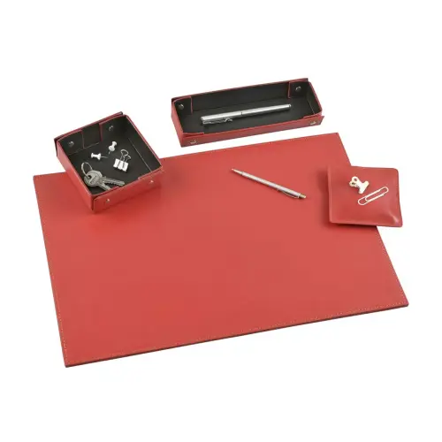 Kit de bureau - Cuir Satiny - 46x31x3,5 cm - Quo vadis photo du produit