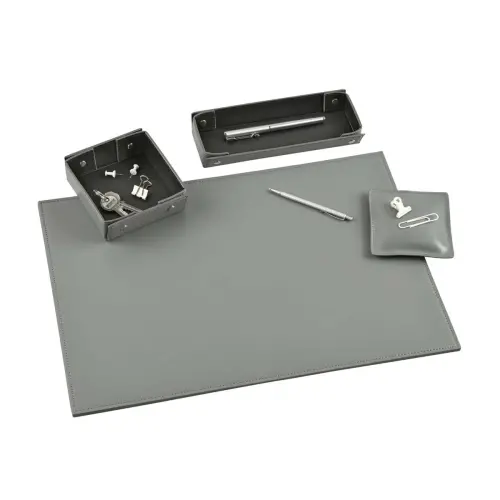 Kit de bureau - Cuir Satiny - 46x31x3,5 cm - Quo vadis photo du produit