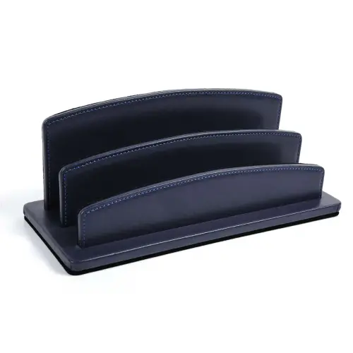 Trieur cuir demi rond Satiny - 26x10,5x10,5 cm - Quo Vadis photo du produit