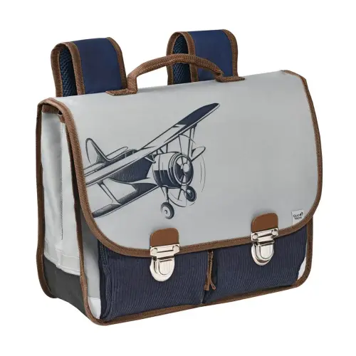 Cartable 38 Vintage - 2 Compartiments Louise & Arthur - 38x30x14 cm - Quo vadis photo du produit