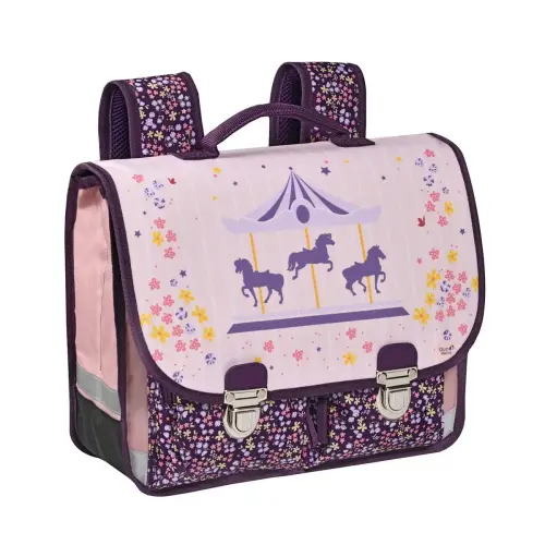 Cartable 38 Vintage - 2 compartiments Louise & Arthur - 38x30x14 cm - Quo vadis photo du produit