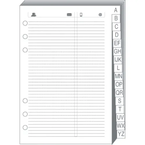 Répertoire Tel T21 Blanc Recharge - 15x21 cm - Lignées - Quo Vadis photo du produit