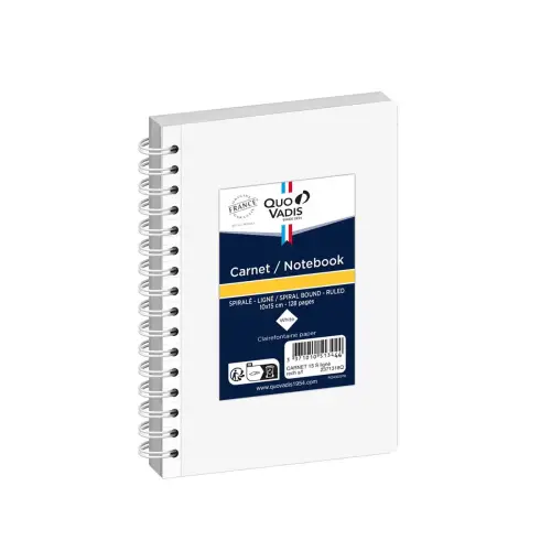 Carnet souple spirale A6 - 128 pages recharge - 10x15 cm - Quo vadis photo du produit