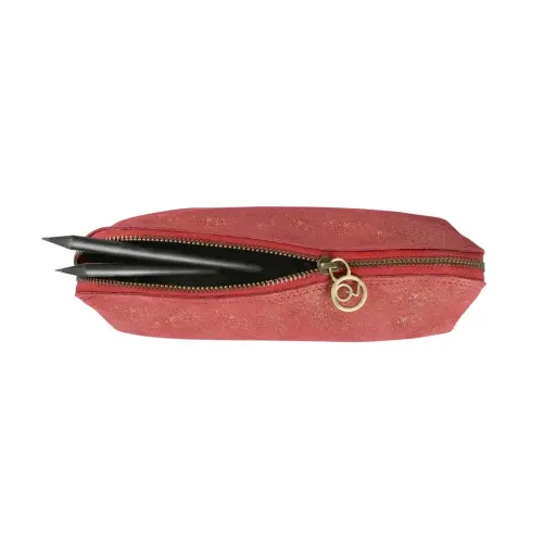 Trousse Lotus - Cuir Julo - 21x6,5x6,5 cm - Quo Vadis photo du produit