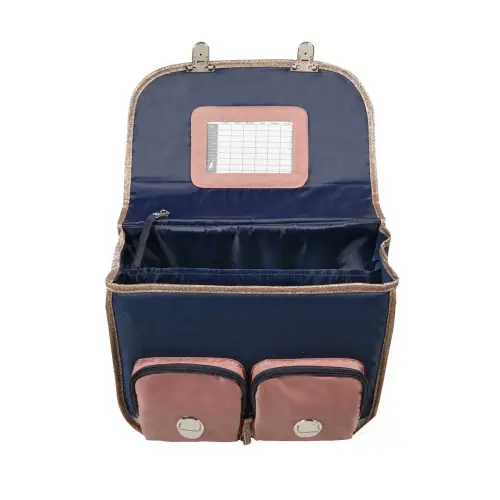 Cartable 38 Vintage - 2 compartiments Louise & Arthur - 38x30x14 cm - Quo vadis photo du produit