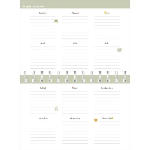 Agenda 17 S perp&eacute;tuel FR Eterny - 12x17 cm - Perp&eacute;tuel - Quo vadis photo du produit