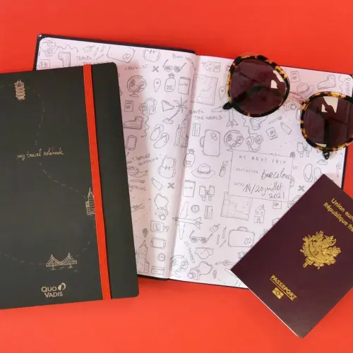 Carnet de voyages carnets thématiques - 15x21 cm - avec élastique - Quo vadis photo du produit