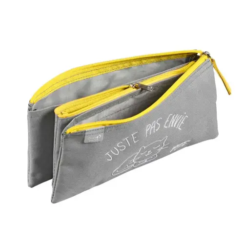 Trousse 3 compartiments Shaman - 22,5x11x6 cm - Quo vadis photo du produit