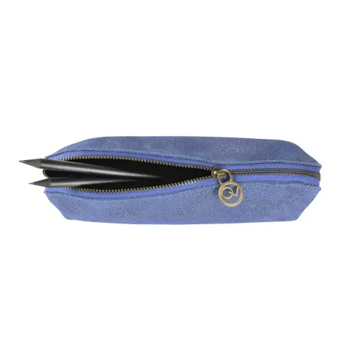 Trousse Lotus - Cuir Julo - 21x6,5x6,5 cm - Quo vadis photo du produit