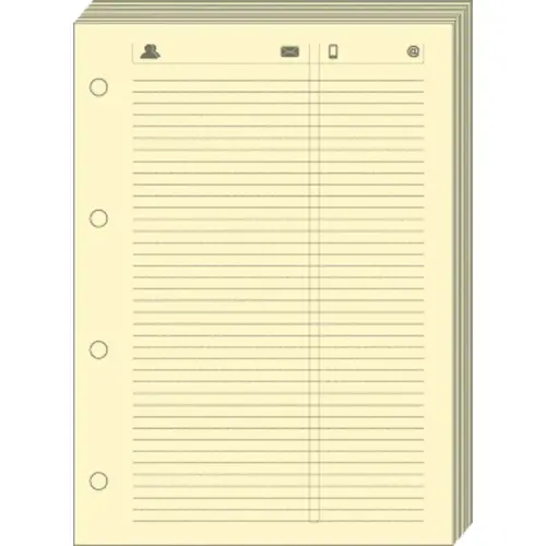 Feuilles téléphone T14 ivoire recharge - 8x12,5 cm - Lignées - Quo vadis photo du produit