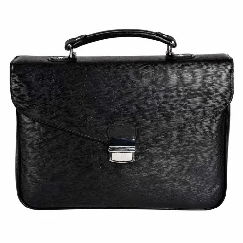 Sacoche fermoir metal - Cuir Eaton - 30x27x05 cm - Quo Vadis photo du produit