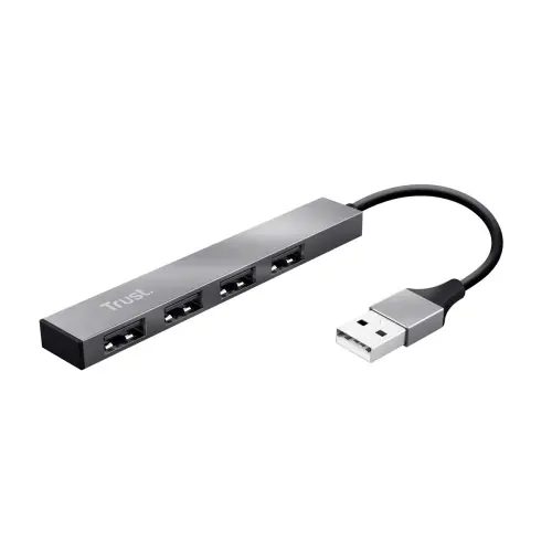 Hub USB 2.0 Halyx 480 Mbit/s aluminium - Trust photo du produit