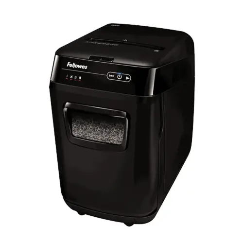 Destructeur de papier AutoMax 200M micro-broyage noir - Fellowes photo du produit