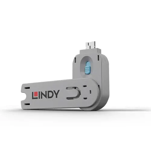 Clé pour bloqueur de port USB A bleu - Lindy photo du produit