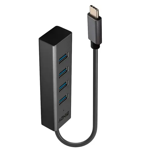 Hub USB 3.2 Gen 1 type C 4 ports - Lindy photo du produit