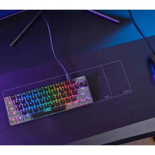 Clavier gaming GXT 867 Acira USB AZERTY noir et gris - Trust photo du produit