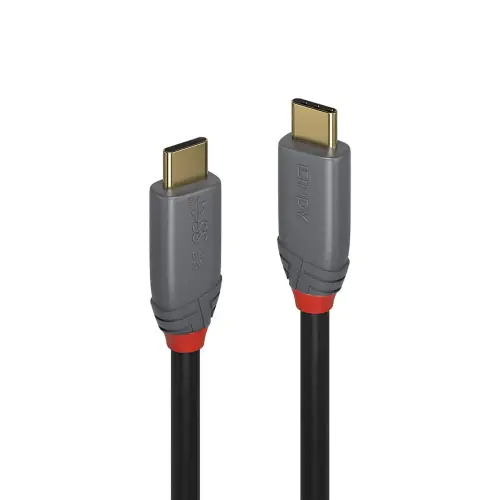Câble USB 3.2 type C vers C 20 Gbit/s 100 W 1,5 m Anthra Line - Lindy photo du produit