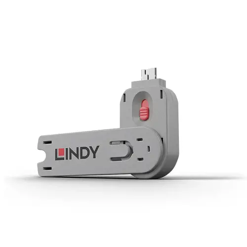 Clé pour bloqueur de port USB A rose - Lindy photo du produit