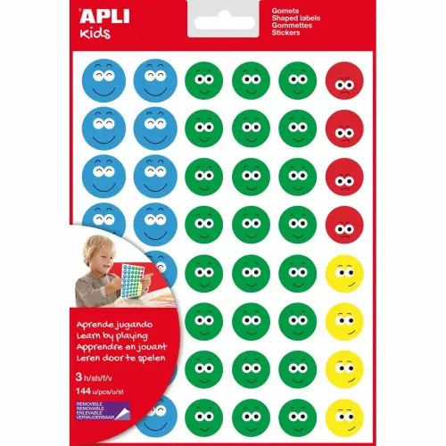 Gommettes Sourire II 3 feuilles - Apli photo du produit