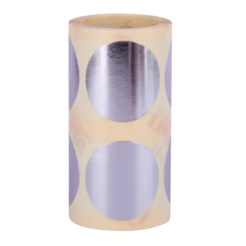Rouleau gommettes rondes &Oslash; 45 mm argent - Apli photo du produit