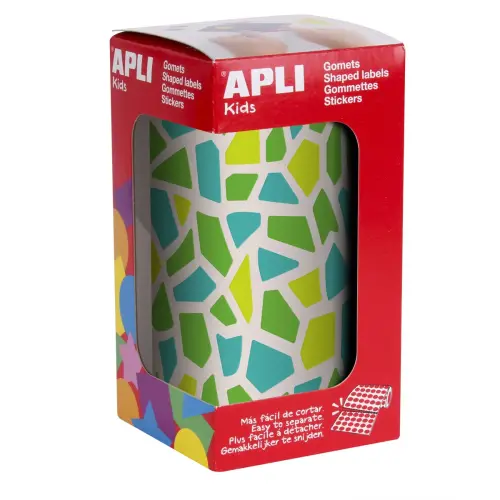 Rouleau de gommettes mosaiques bleu vert 2460 unités - Apli photo du produit