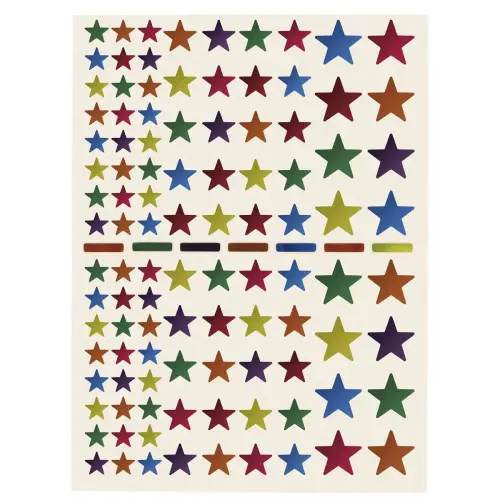 Gommettes étoiles métallisées couleurs assorties 6 feuilles - Apli photo du produit