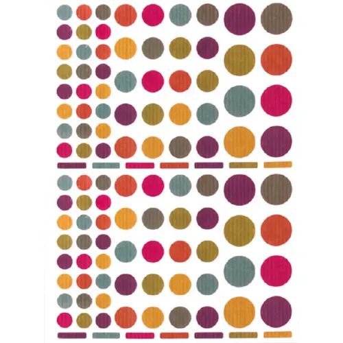 Gommettes nature kraft couleurs assorties 6 feuilles - Apli photo du produit