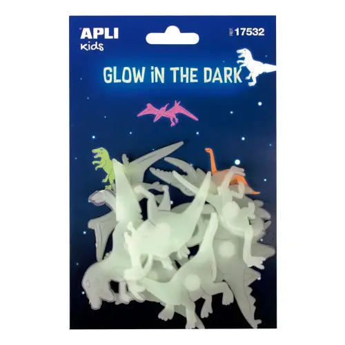 Stickers dinosaures luminescents - 9 unités - Apli photo du produit
