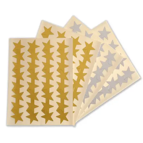 Etoiles or et argent 4 feuilles - Apli photo du produit