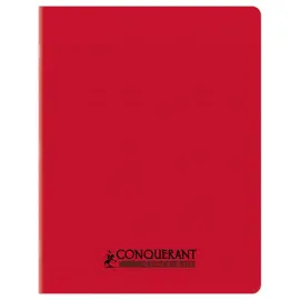 Cahier polypropylène piqûre 96P SEYES 170X220 90g rouge photo du produit