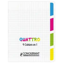 Cahier polypropylène piqûre 4 index 170x220 96P SEYES 90g incolore photo du produit