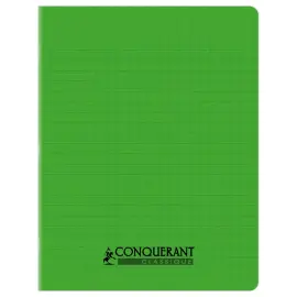 Cahier polypropyl&egrave;ne piq&ucirc;re 96P SEYES 170X220 90g vert photo du produit