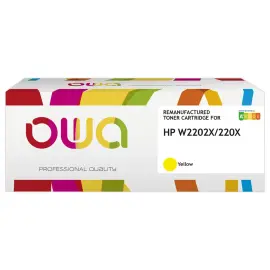 Toner compatible HP W2202X OWA jaune photo du produit