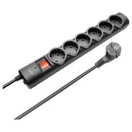 Multiprise 6 ports TRUST - Noir photo du produit