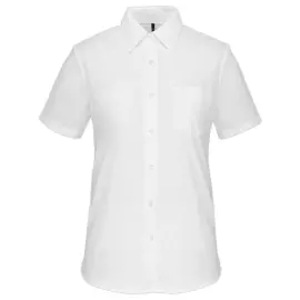 Chemise popeline polycoton manches courtes femme blanc taille XL photo du produit