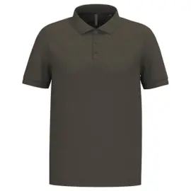 POLO PIQUÉ MANCHES COURTES HOMME DARK KHAKI TAILLE M photo du produit